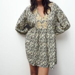Zara Embroidered Mini Dress / Tunic